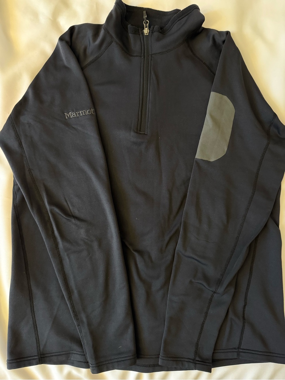 Marmot Men's Black/Gray 1/4 Zip Mock Neck Athletic Fit Pullover XL